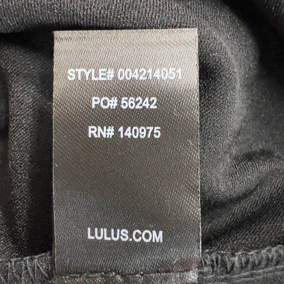 LULUS Black Ruffled  Square Neck Bodycon Dress Size S NWT - Picture 11 of 12